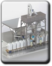 Комплекс разгрузки сыпучих продуктов с барж и фасовки в мешки биг-бег