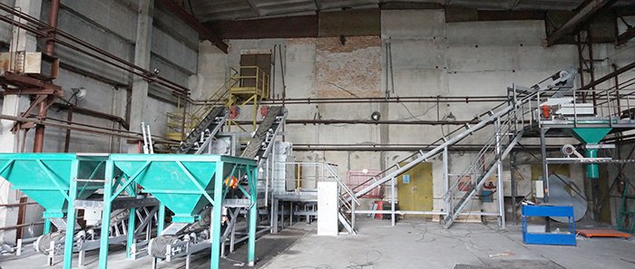 Участок приема и гранулирование отходов химического производства